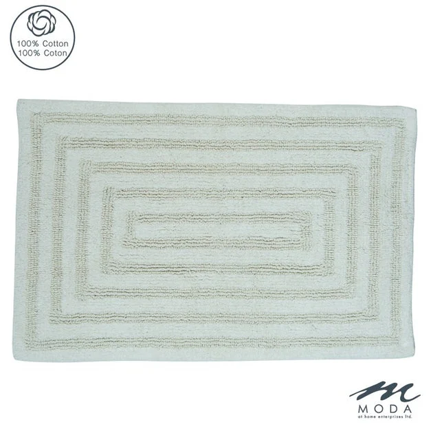 Amera 20" x 30" Cotton Bath Mat - White