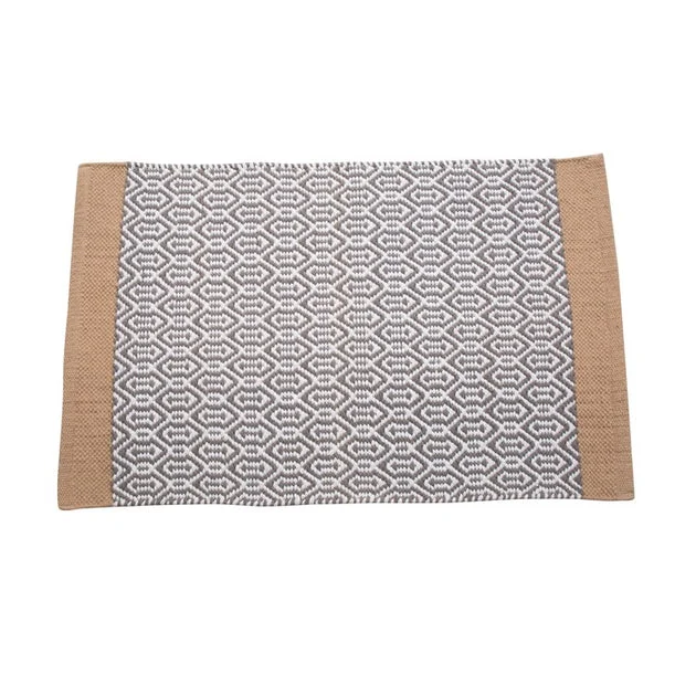 Carmen 20" x 32" Cotton Bath Mat - Gray