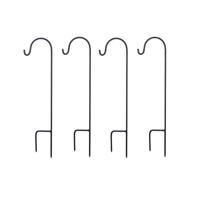 18" Metal Shepherd's Hooks Set of 4 - Black