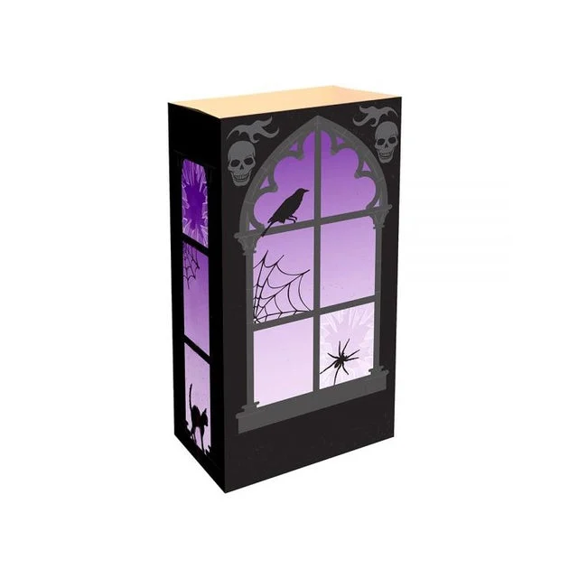 Halloween Haunted Window Paper Luminaria Bags Set of 24