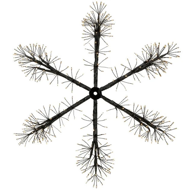 24" LED Lighted Snowflake Christmas Decoration with Warm White Lights