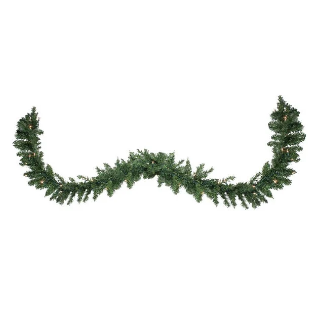 25' x 17" Pre-Lit Buffalo Fir Commercial Christmas Garland