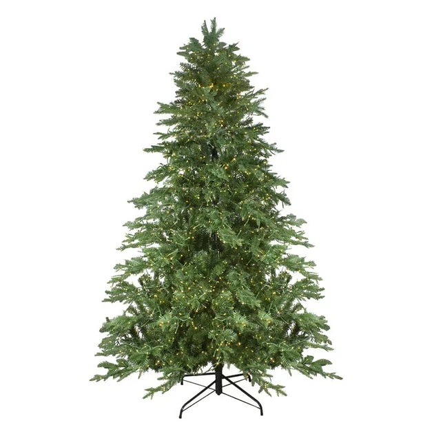 7.5' Pre-Lit Medium Mont Blanc Fir Artificial Christmas Tree with Dual-Color LED Lights