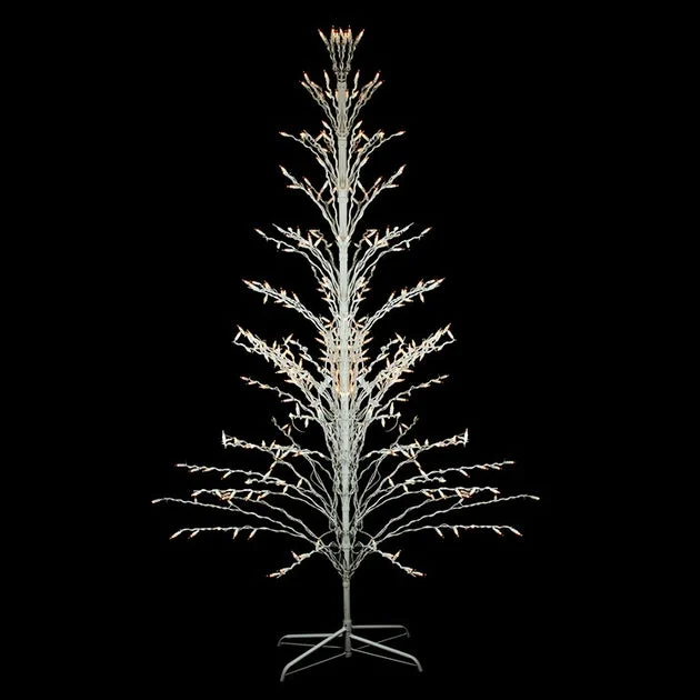 9' Cascade Lighted Twig Tree Outdoor Christmas Decoration with Clear Lights