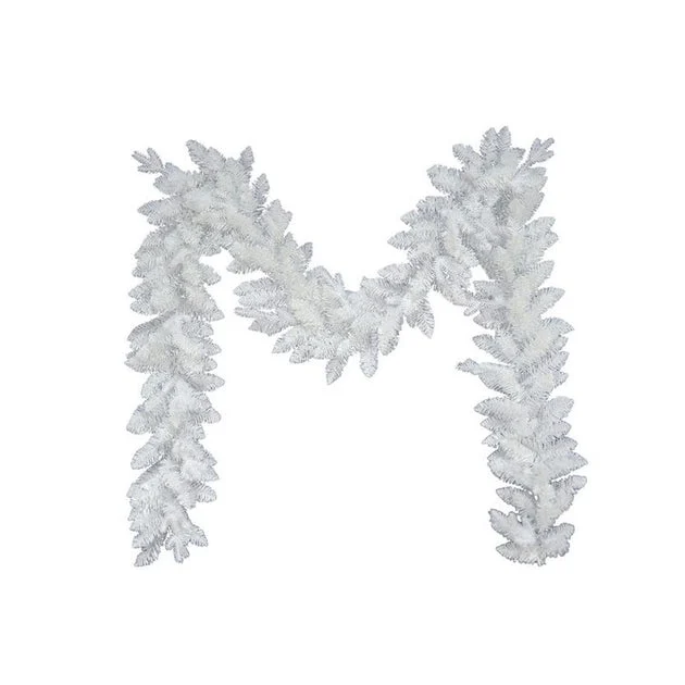 9' Unlit Artificial Jackson White Pine Garland