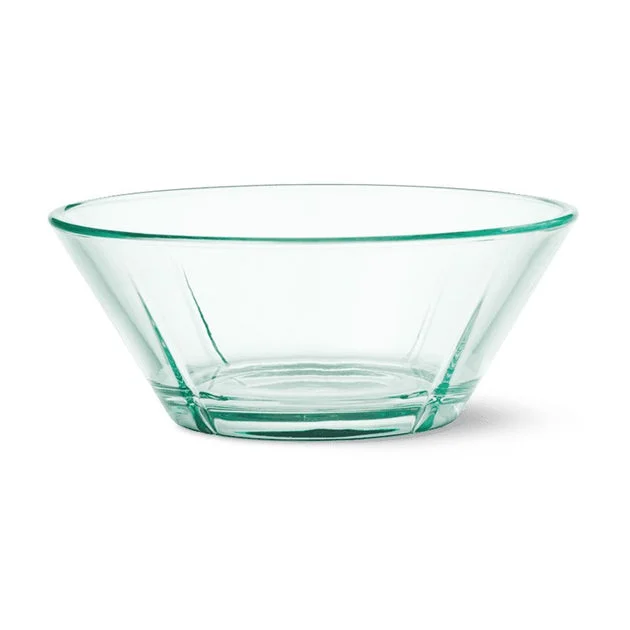 Grand Cru 5.9" Recycled Glass Bowls Set of 2 - Clear Green