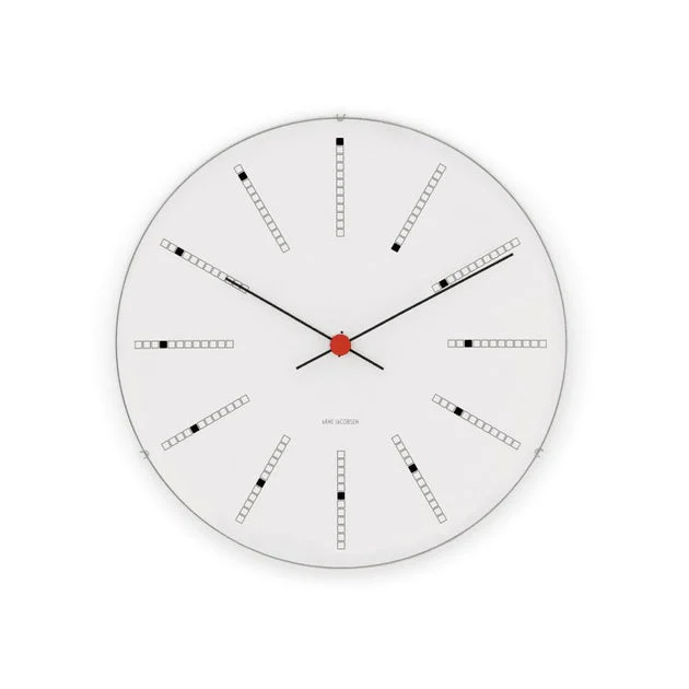 Bankers 18.9" Wall Clock - White/Black/Red