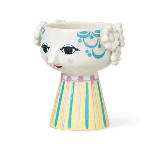 Eva 3.7" Candle Holder - Light Blue