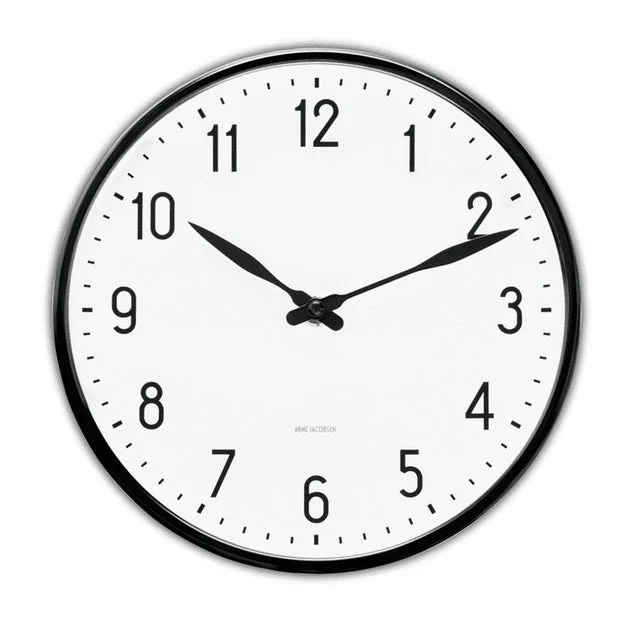 Station 8.3" Wall Clock - White/Black