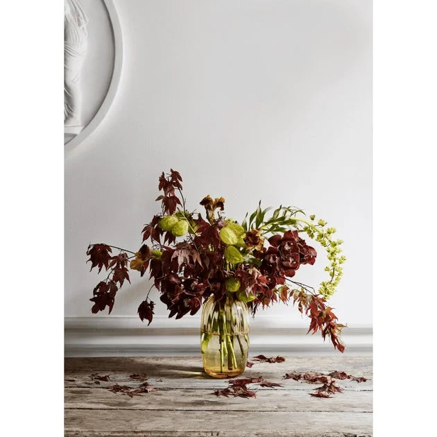 Primula 10" Vase - Amber