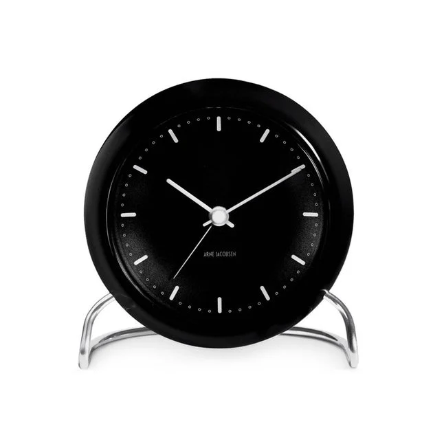 City Hall 4.7" Table Clock - Black
