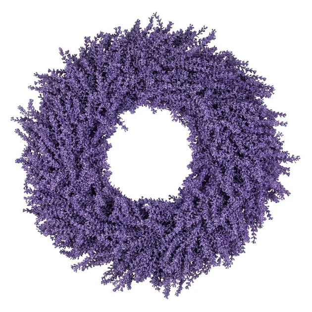 28" 28" Lavender Artificial Floral Spring Wreath