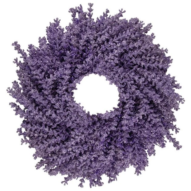 15" 28" Lavender Artificial Floral Spring Wreath