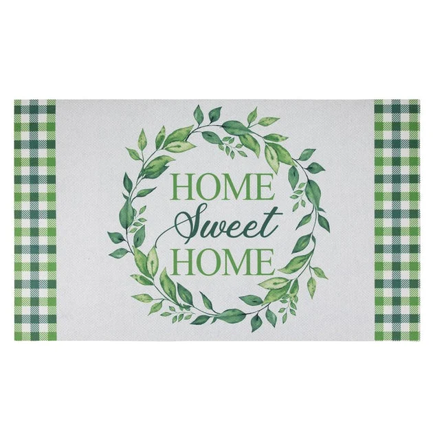 18" x 30" Home Sweet Home Gingham Doormat