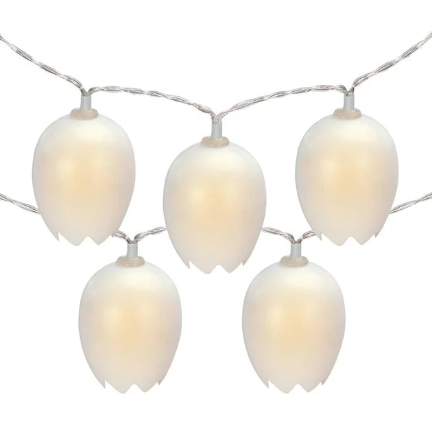 10-Count Cracked Easter Egg LED String Lights with 4.5-Fft Clear Wire
