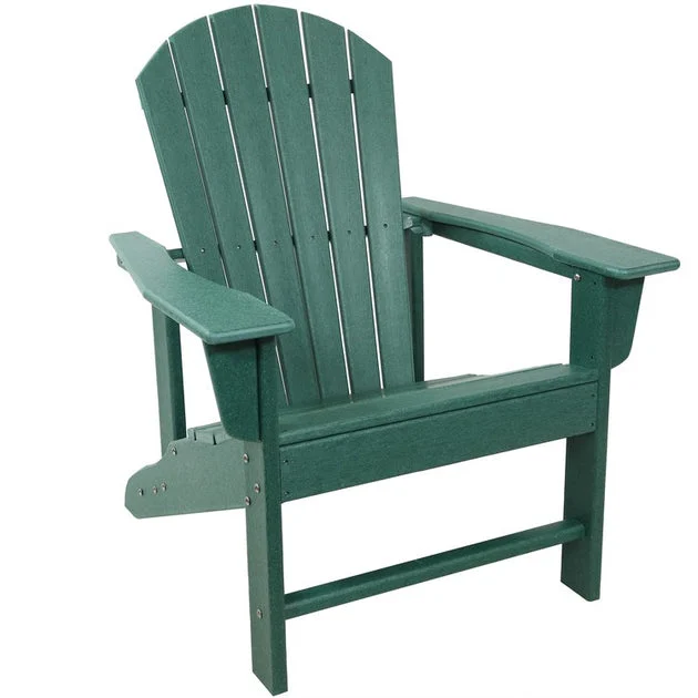 Upright Outdoor Adirondack Chair - Green