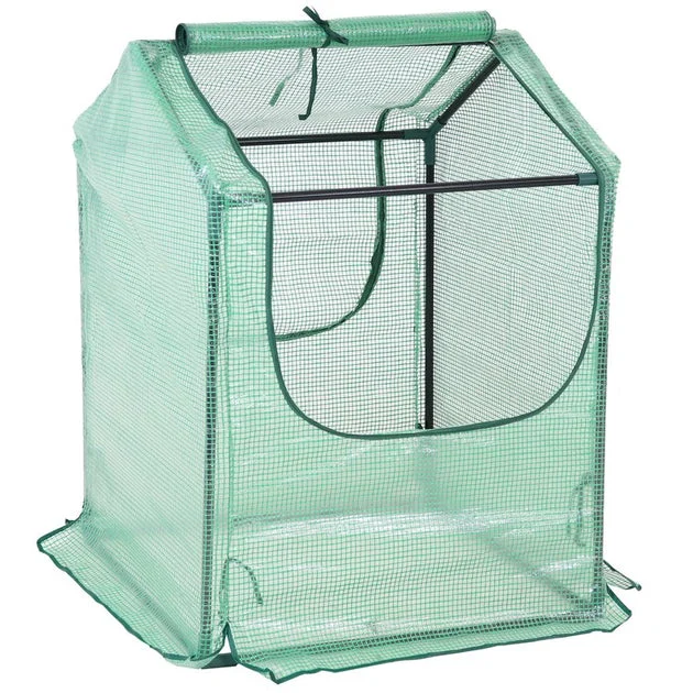 2' x 2' Mini Greenhouse with Two Zippered Side Doors - Clear