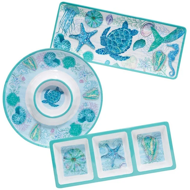 Serene Seas Three-Piece Hostess Set