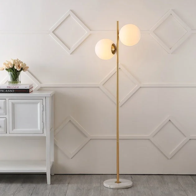 Oscar Two-Light Parisian Candlestick LED Floor Lamp