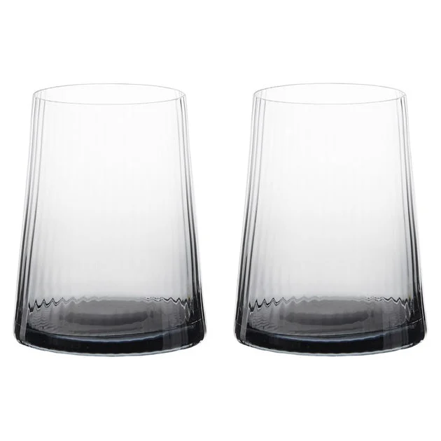 Empire Double Old Fashioned Tumblers Set of 2 - Smoke