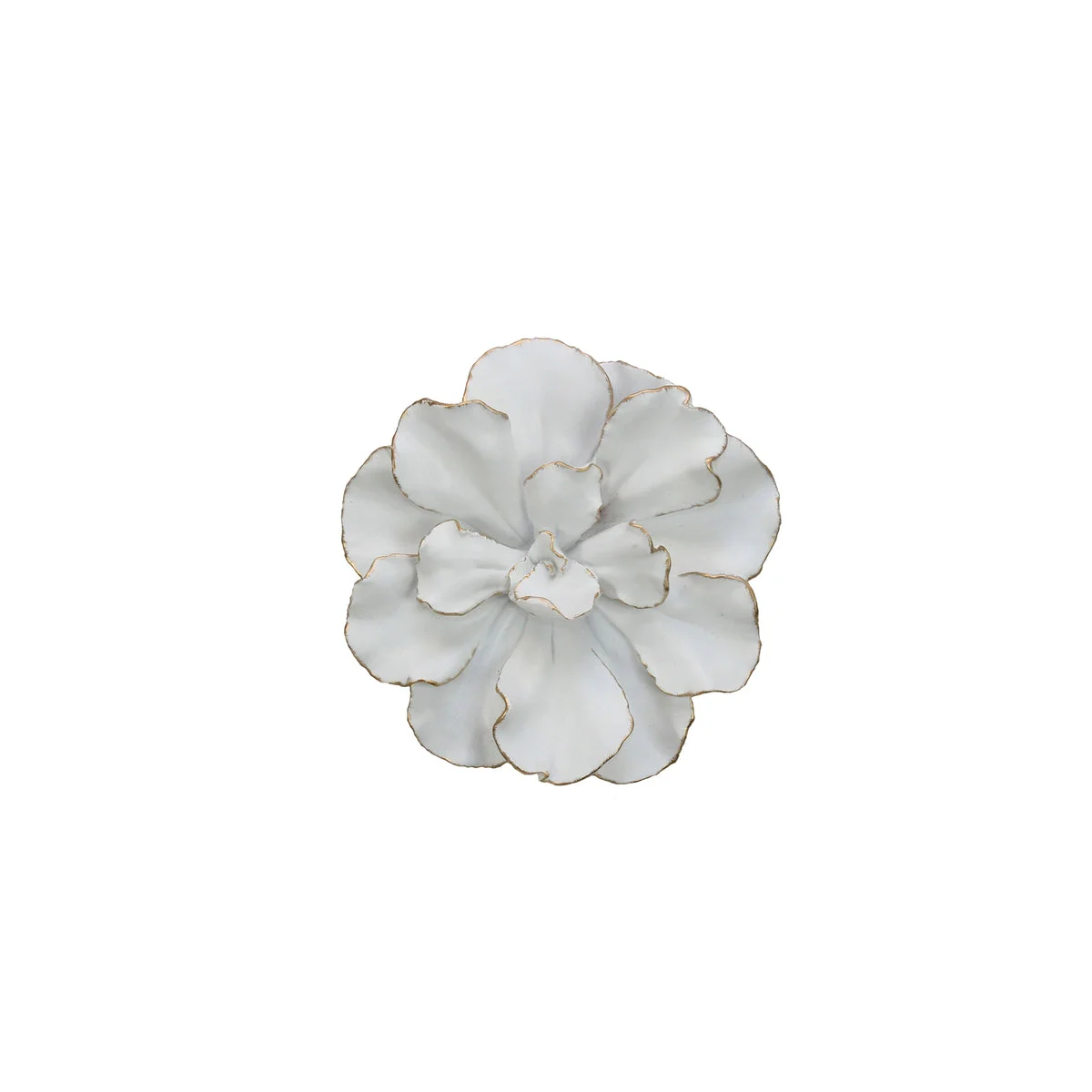 Sagebrook Home White/Gold Wall Flower 10``