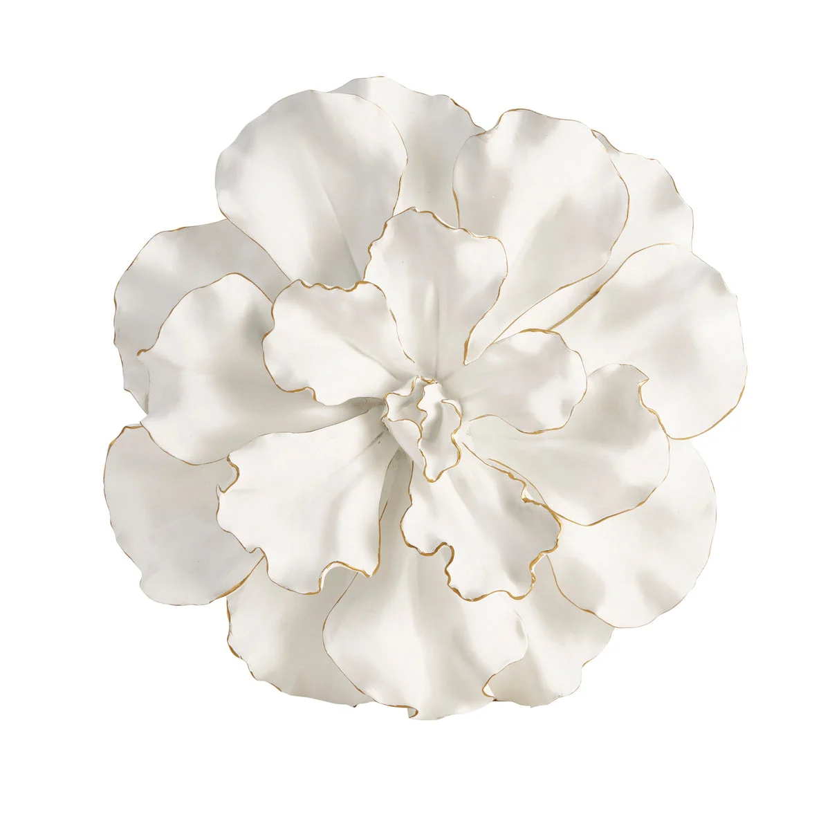 Sagebrook Home White/Gold Wall Flower 20``