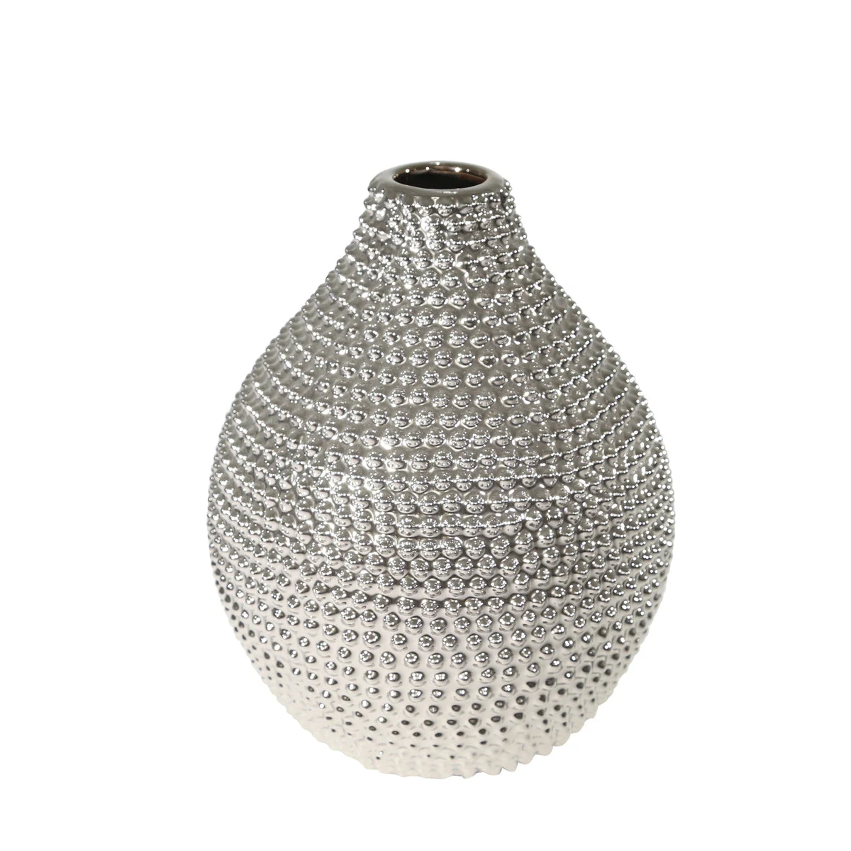 Sagebrook Home 12068-06 12" Ec, Silver Spiked Ceramic Vase
