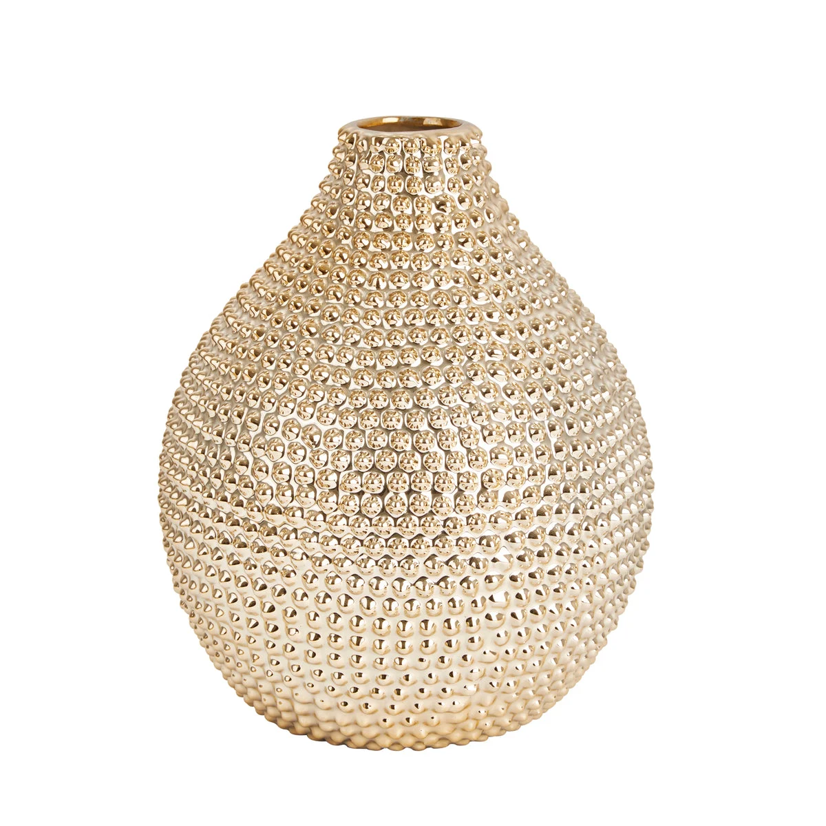 Sagebrook Home 12068-22 12" Ec, Champagne Spiked Ceramic Vase