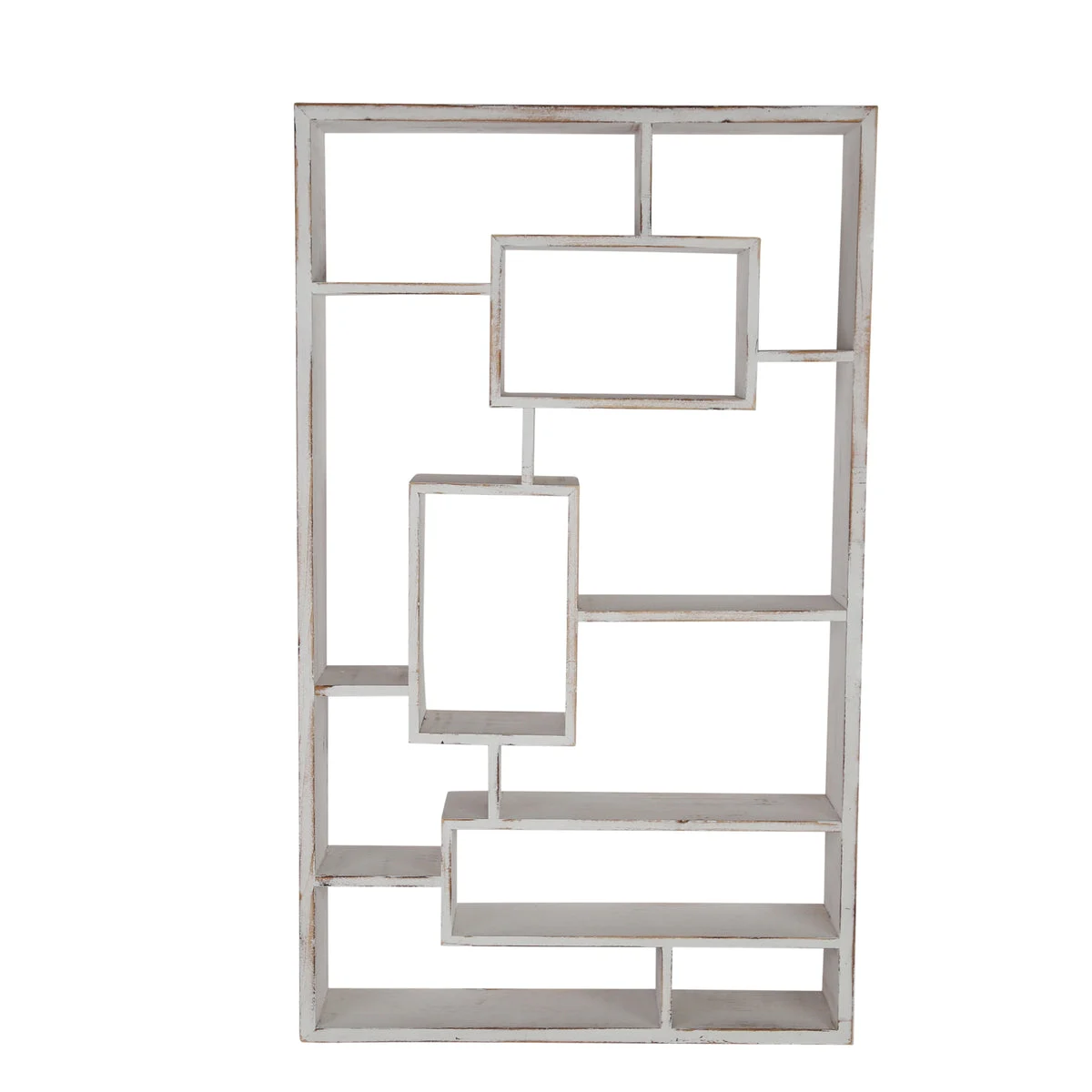 Sagebrook Home 12097-01 23.5" Wooden Multi-Tier Wall Shelf, Whitewash