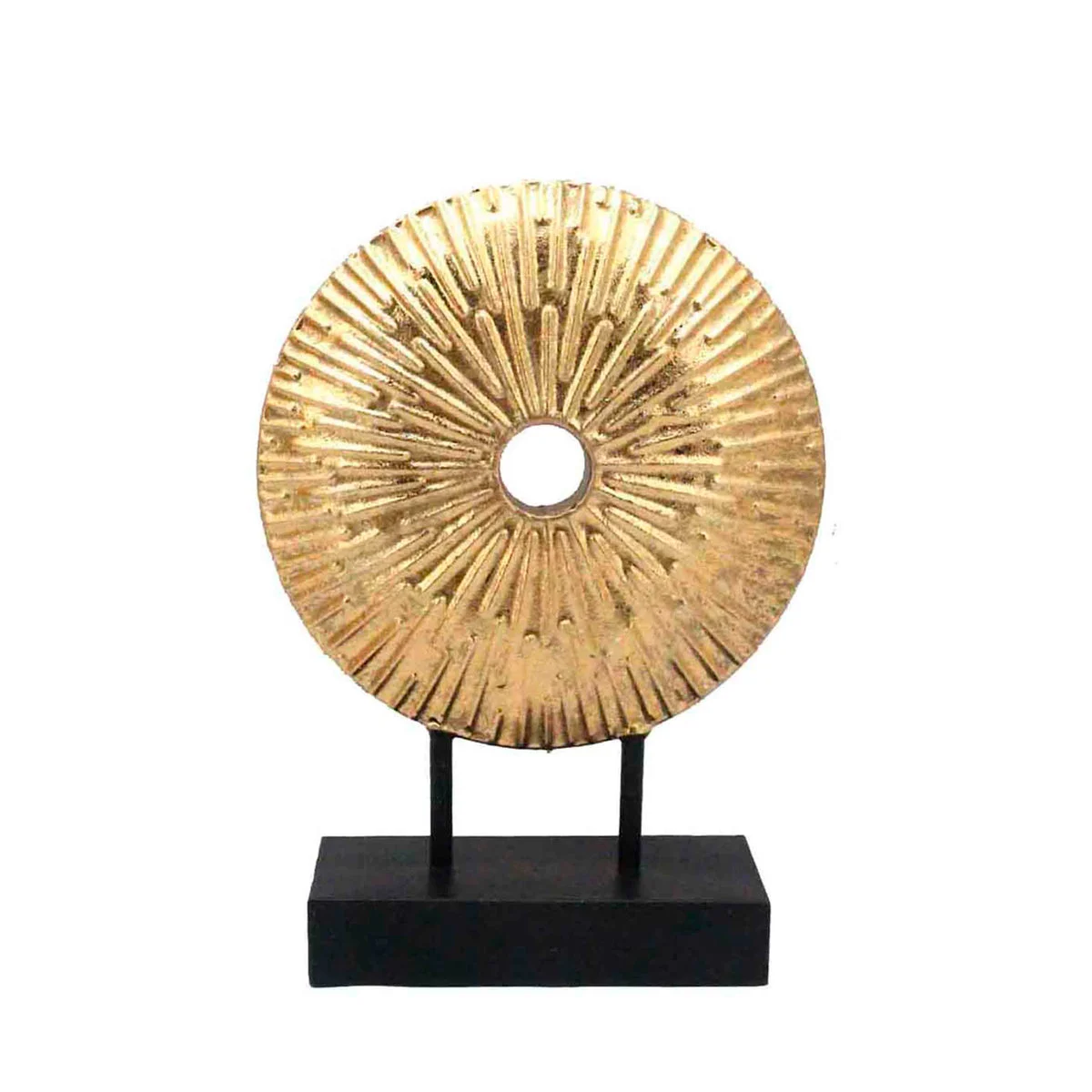 Sagebrook Home Ec, Gold Metal Disc Sculpture On Base 11.25``