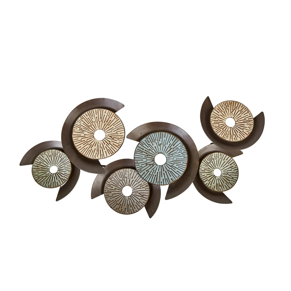 Sagebrook Home 12126 40" Multicolor Abstract Disc Walldecor