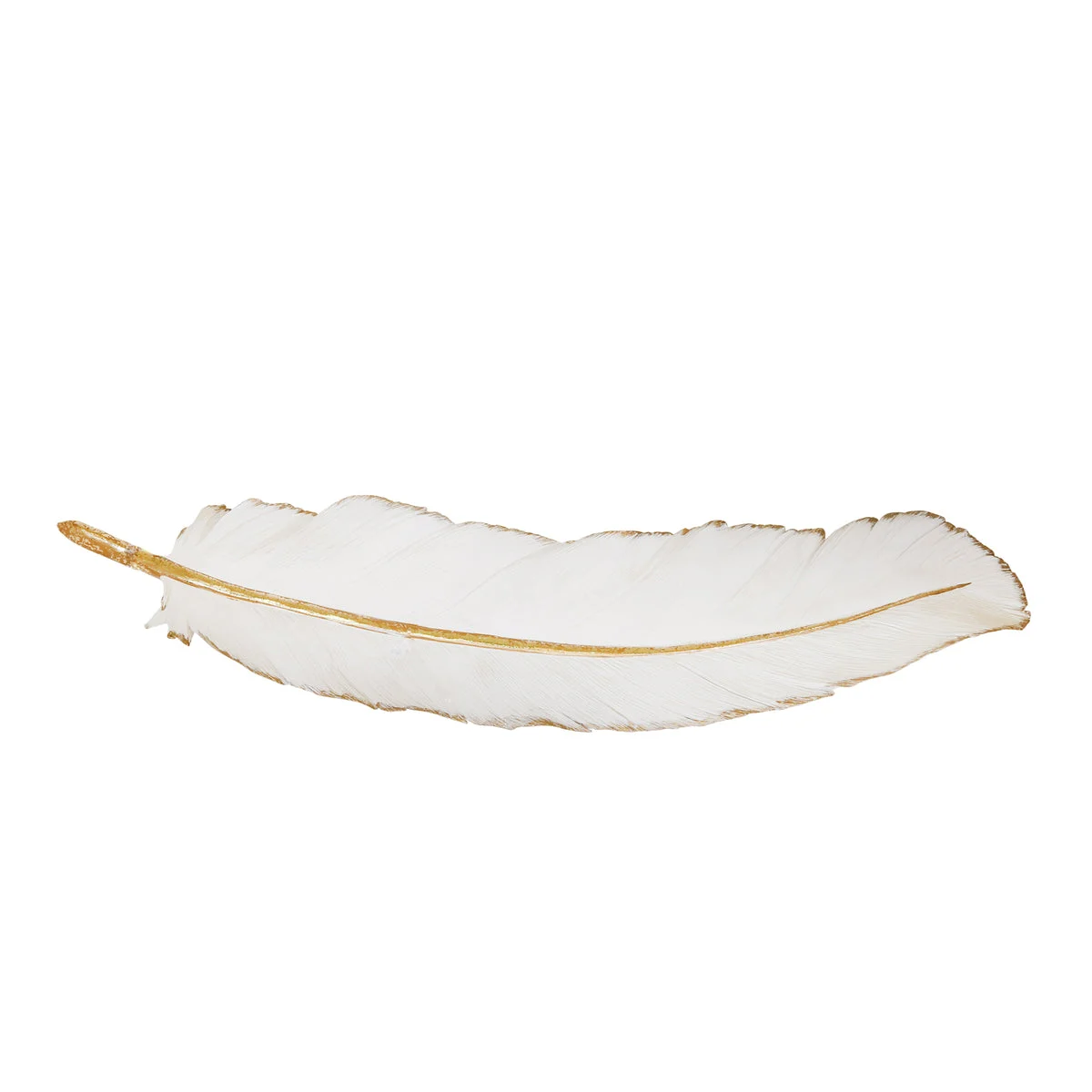 Sagebrook Home White/Gold Wall Feather 30.75``