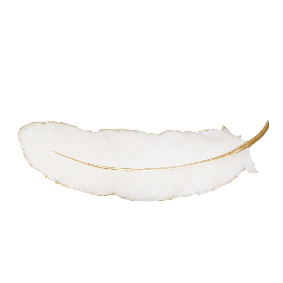 Sagebrook Home White/Gold Wall Feather 23.5``
