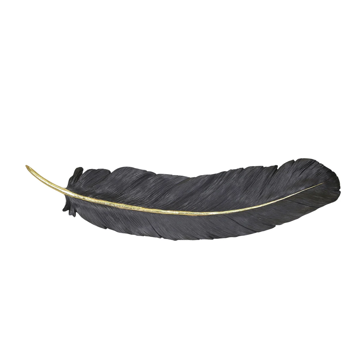 Sagebrook Home Black/Gold Wall Feather 30.75``