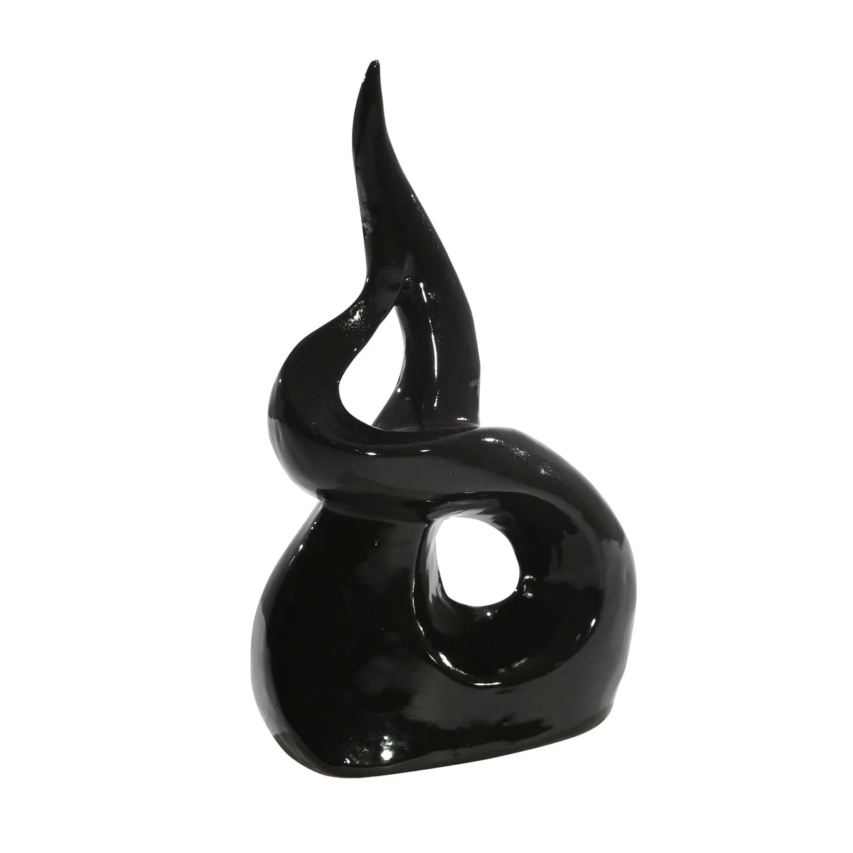 Sagebrook Home Ec, Abstract Ceramicsculpture, 1 2.5``, Black