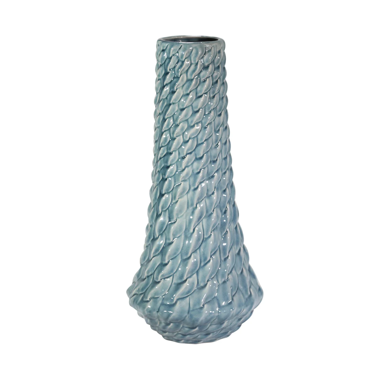 Sagebrook Home Teal Blue Textured Vase 21``