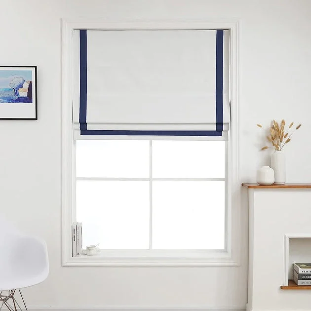 Everyday Celebration 64" L x 33" W 100% Blackout Roman Shade - Navy