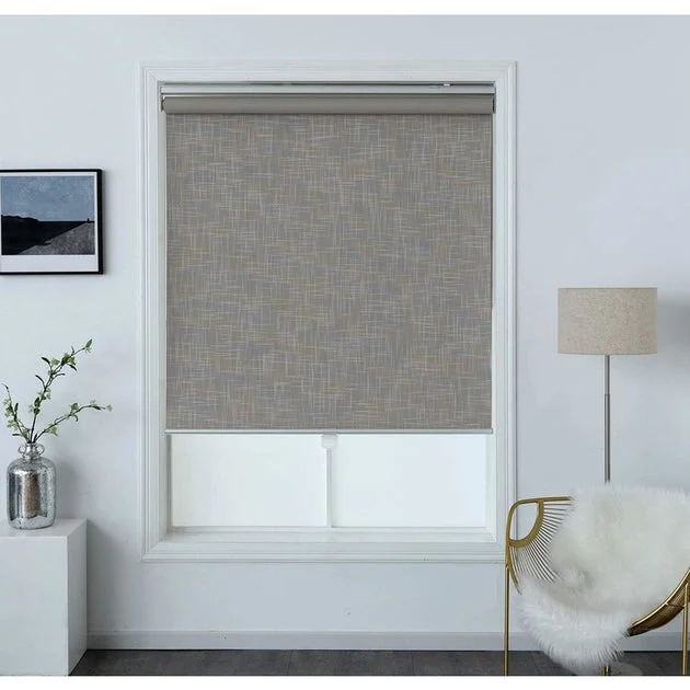Maximus 64" L x 48" W Blackout Roller Shade - Linen