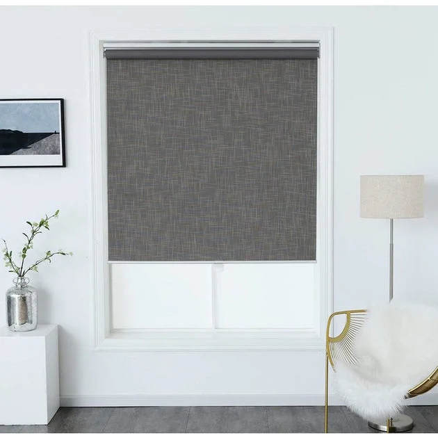 Maximus 64" L x 23" W Blackout Roller Shade - Peppercorn
