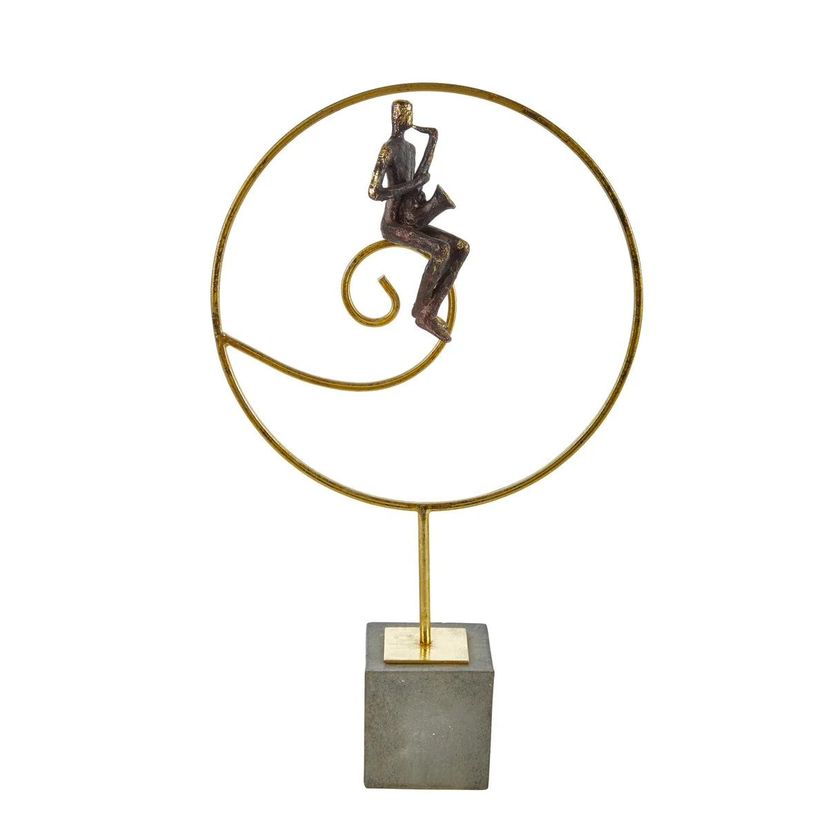 Sagebrook Home Metal Saxophone Musician On Stand, Kd