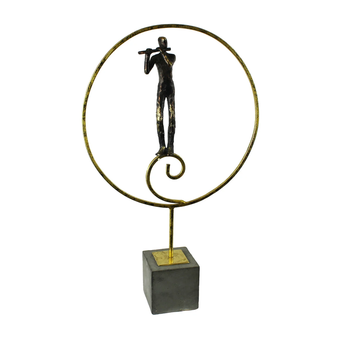 Sagebrook Home Metal Flute Musician On Stand, Kd