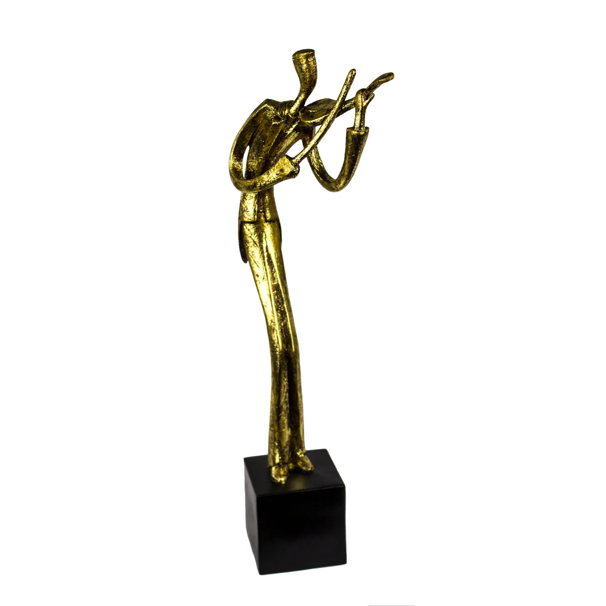 Sagebrook Home Gold Resin Violin Musician