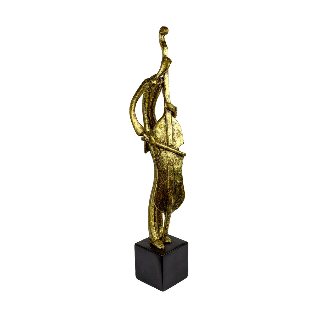 Sagebrook Home Gold Resin Cello Musician