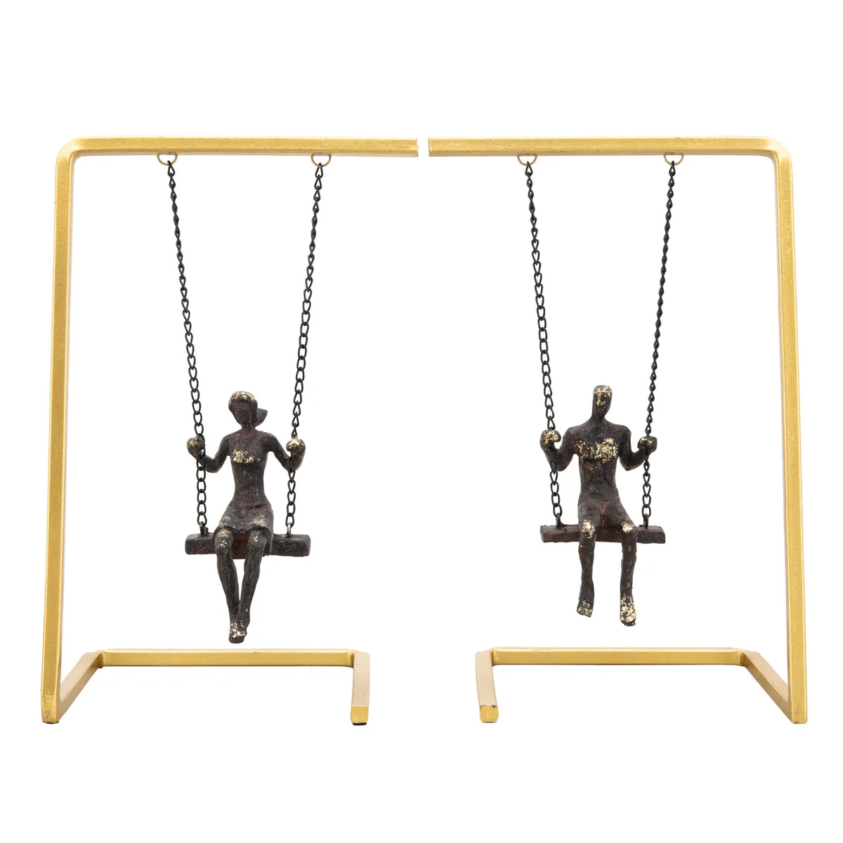 Sagebrook Home Set of 2 Swinging People Bookends