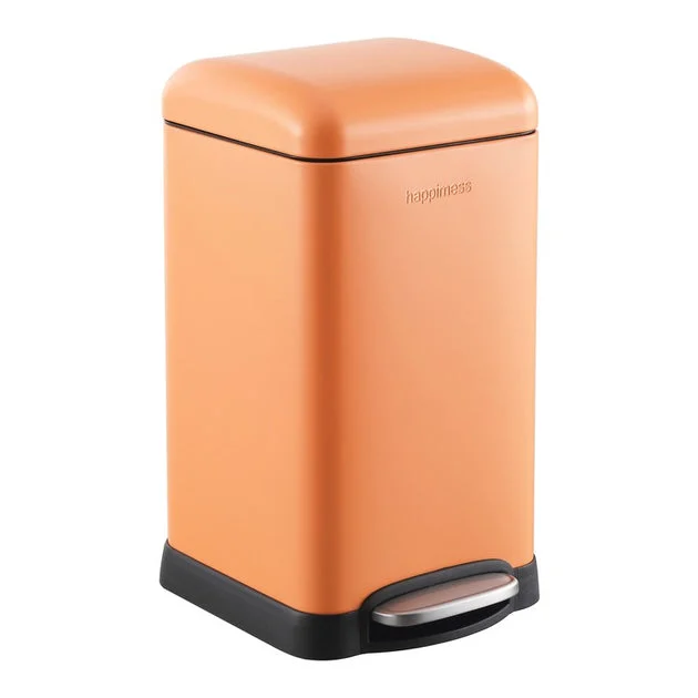 Betty Retro Mini 3.2-Gallon Step-Open Trash Can - Carrot Cake