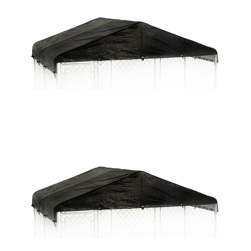 WeatherGuard 10' x 10' Dog Run Kennel Waterproof Roof Cover Only (2 Pack)