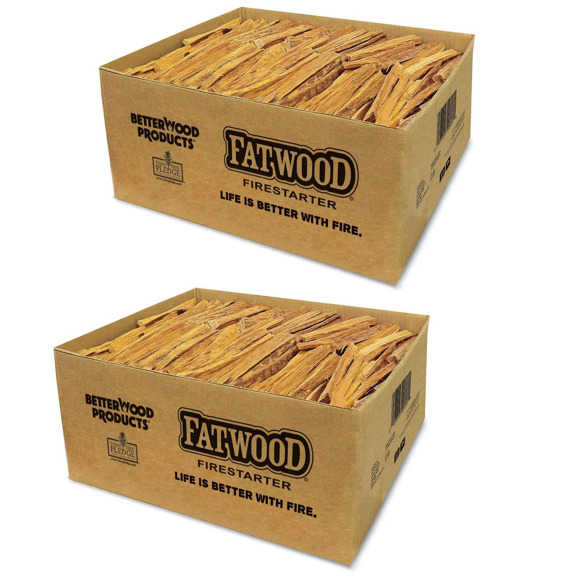 Betterwood Products 9951 Natural Pine Fatwood 50 Pound Firestarter (2 Pack)