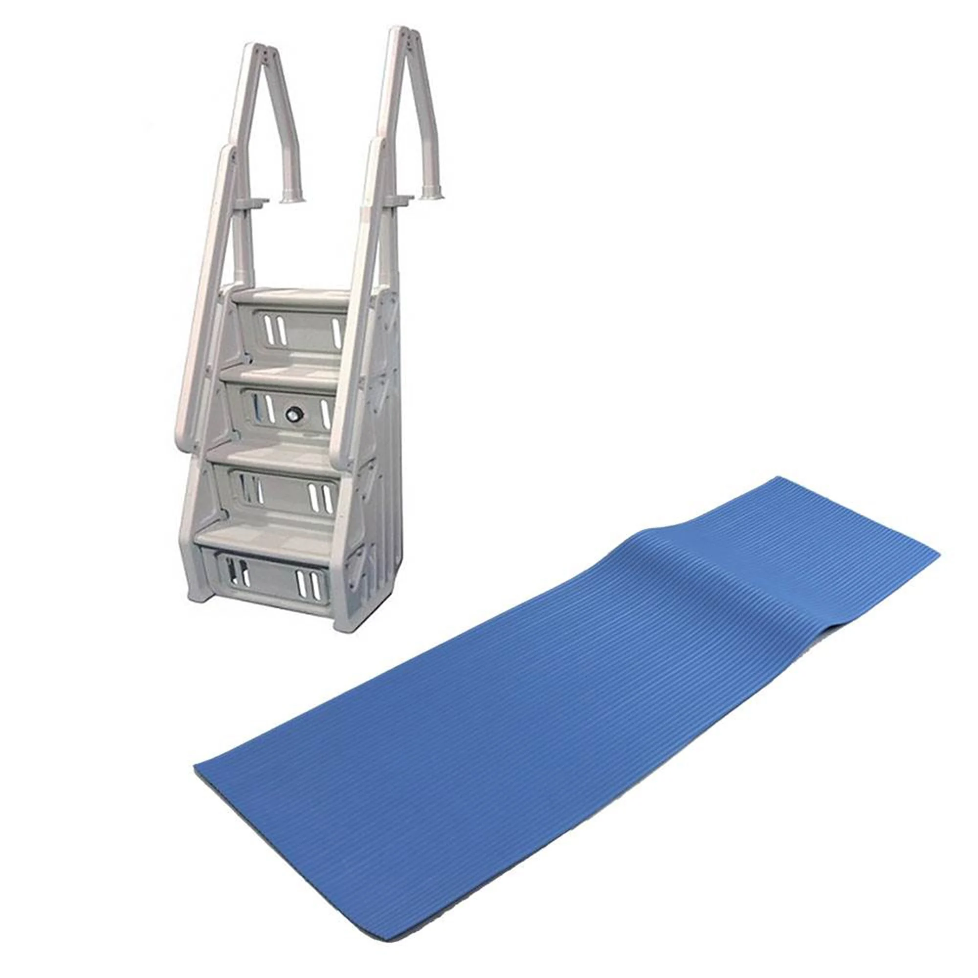 Vinyl Works In Step Above Ground Swimming Pool Ladder & Protective Ladder Mat