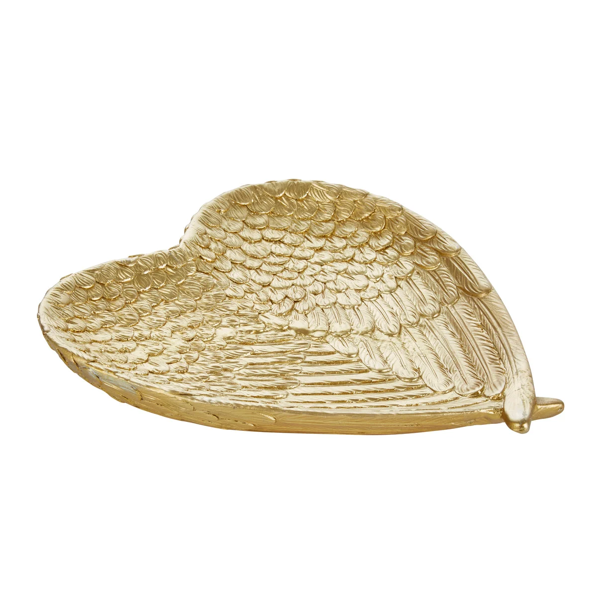 Sagebrook Home Gold Resin Wing Heart Plate