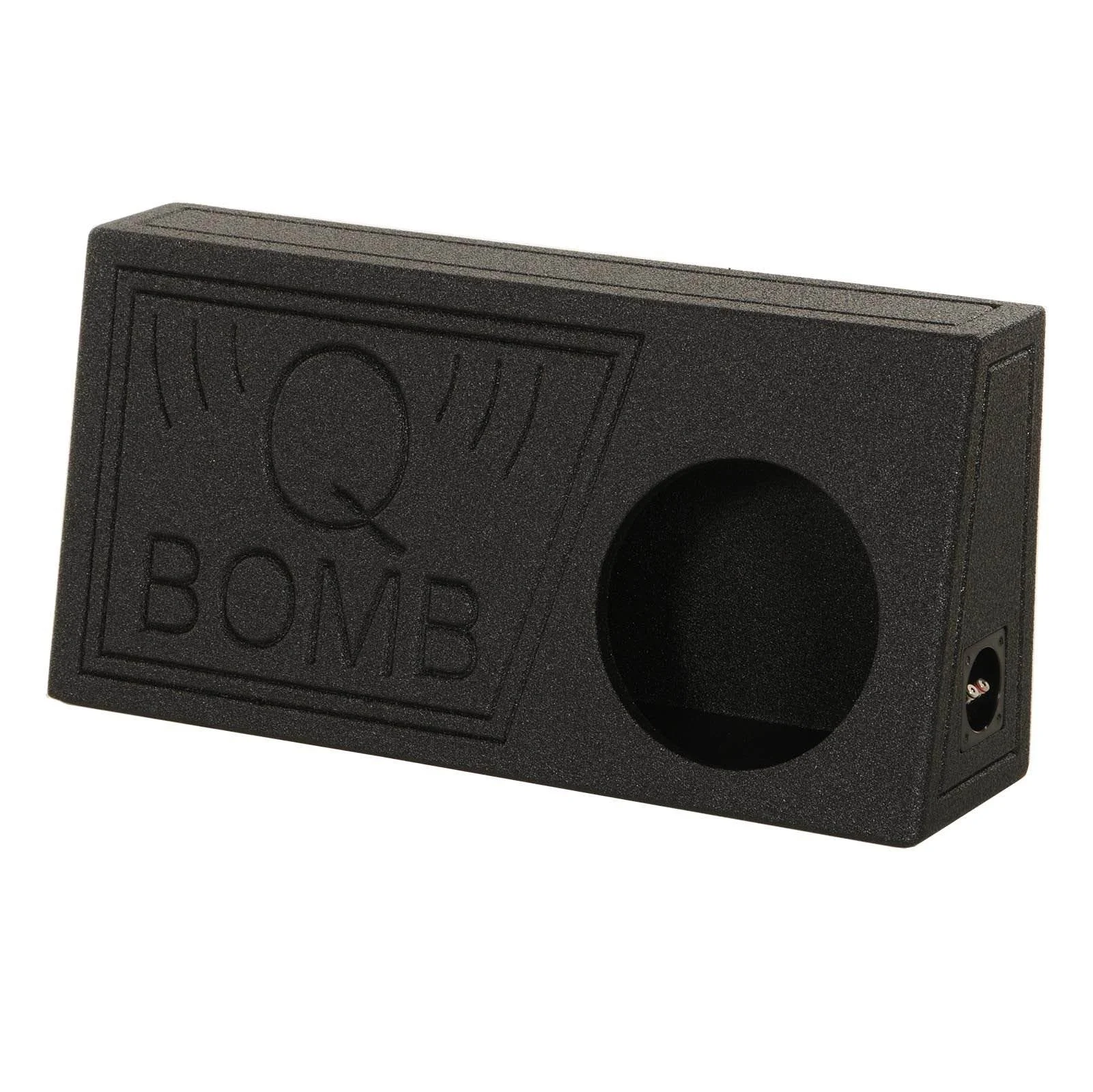 QPower QBomb 10" Single Vented Subwoofer Box with Black Bedliner Spray (2 Pack)